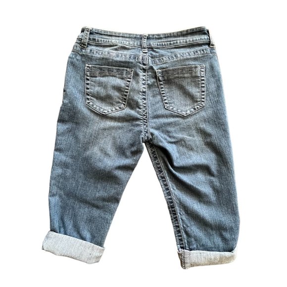 Level Eight Women Denim Capris Mid Rise Embroidered Stretch Sz6 W30 - Picture 5 of 7